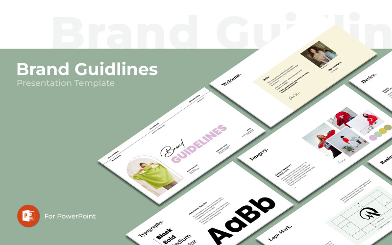 Brand Guidelines also Brand Identity Guidelines PowerPoint PowerPoint Template