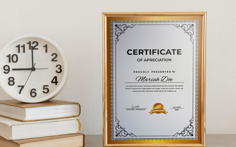 Certificate of Appreciation Layout Templates Corporate Identity