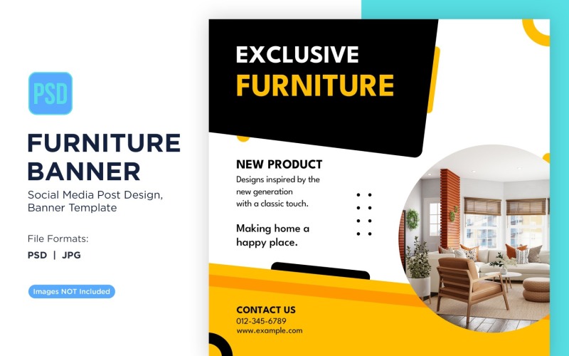 Exclusive Furniture Banner Design Template 2 Social Media