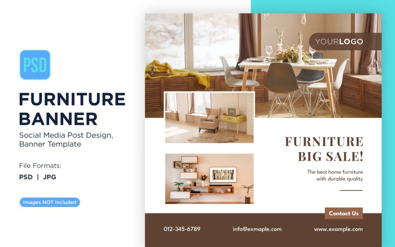 Furniture Big Sale Banner Design Template Social Media