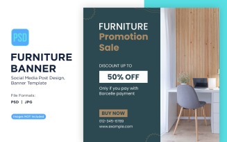 Furniture Promotion Sale Banner Design Template 2