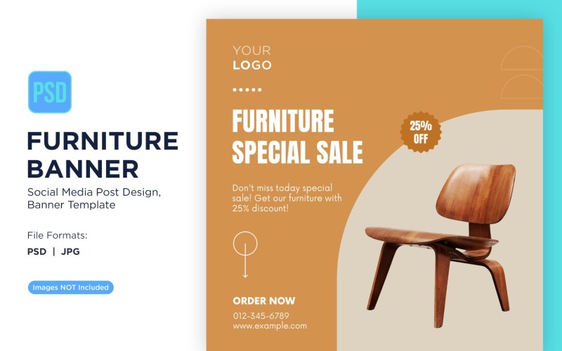 Furniture Special Sale Banner Design Template Social Media