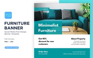 Minimalist Furniture Banner Design Template 6