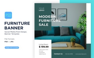 Modern And Stylish Furniture Big Sale Banner Design Template