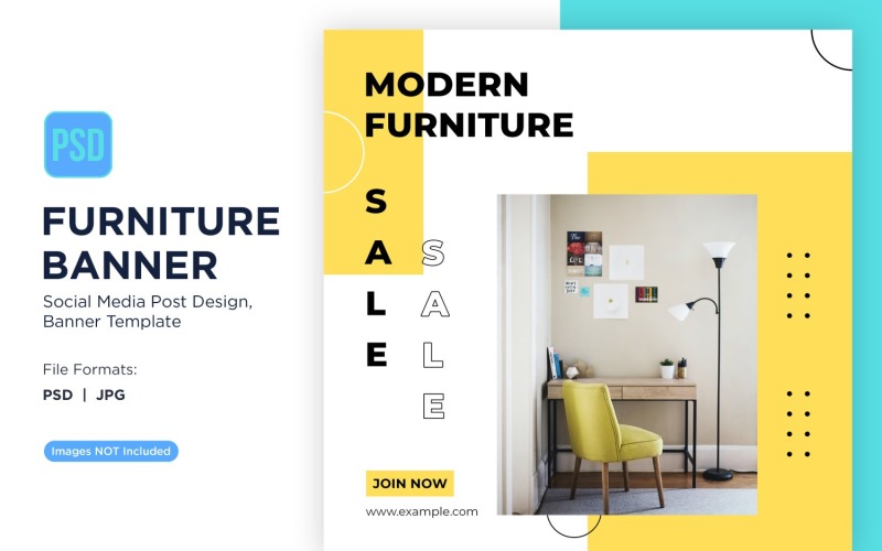 Modern Furniture Banner Design Template 15 Social Media