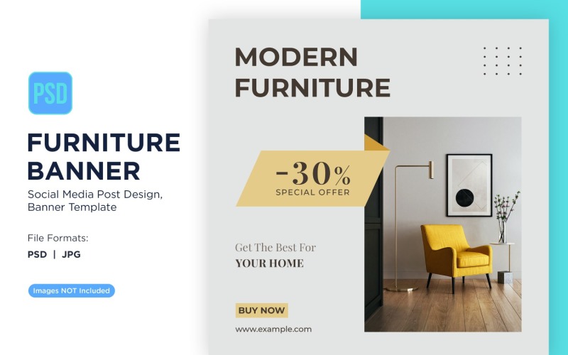Modern Furniture Banner Design Template 20 Social Media