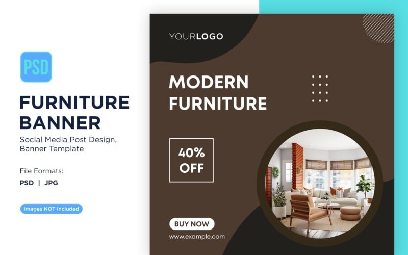 Modern Furniture Banner Design Template 21 Social Media