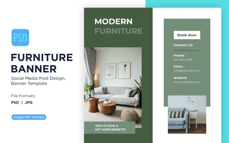 Modern Furniture Banner Design Template 23 Social Media