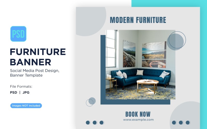 Modern Furniture Banner Design Template 24 Social Media