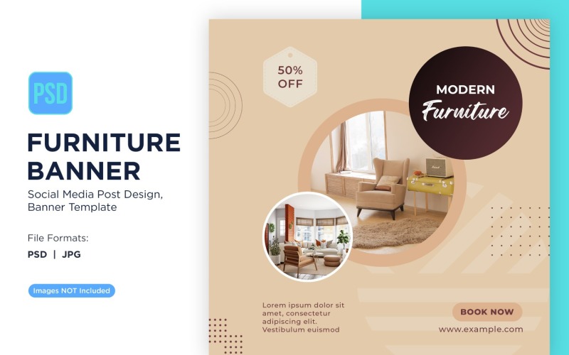 Modern Furniture Banner Design Template 26 Social Media
