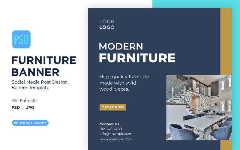 Modern Furniture Banner Design Template 27 Social Media