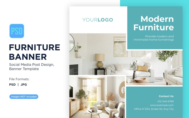 Modern Furniture Banner Design Template 28 Social Media