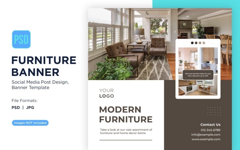 Modern Furniture Banner Design Template 29 Social Media
