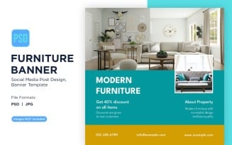 Modern Furniture Banner Design Template 30