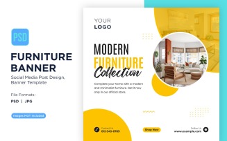 Modern Furniture Collection Banner Design Template 4