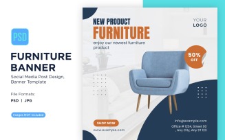 New Product Furniture Banner Design Template