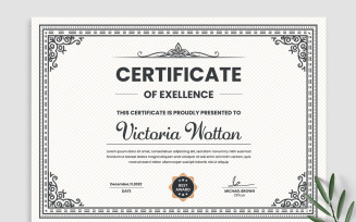Simple Excellence Certificate Template