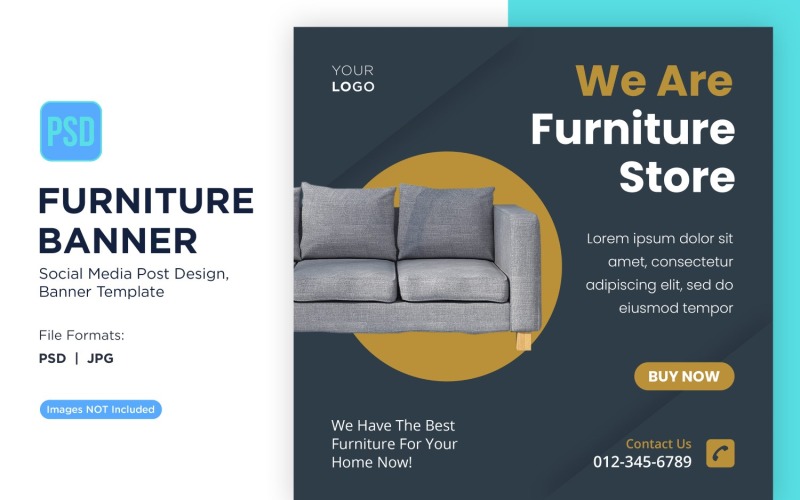 We Are Furniture Store Banner Design Template Social Media