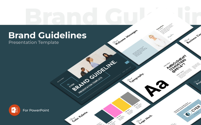 Brand Guideline Company Powerpoint Layout PowerPoint Template