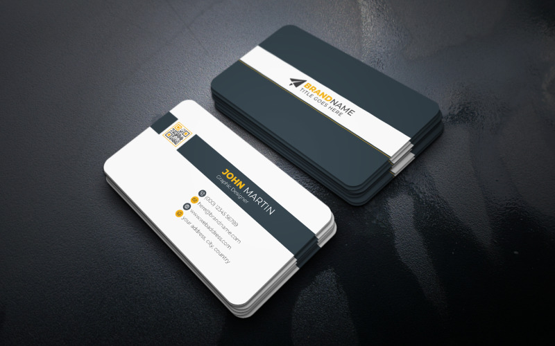 Business Card, Modern Business Card, Simple Business Card Corporate Identity