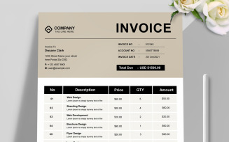 Professional Invoice Layout Templates