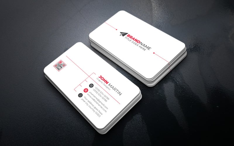 Simple Business Card, Clean Business Card, Minimalist Business Card Corporate Identity