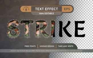 Strike - Editable Text Effect, Font Style