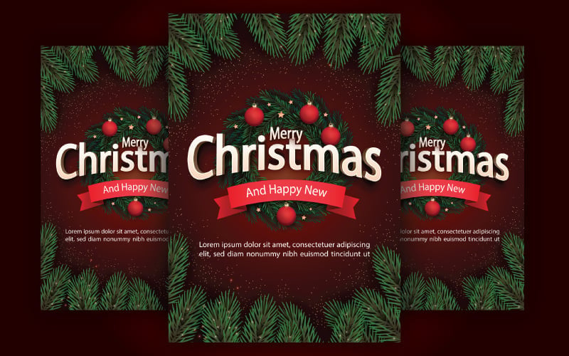 Capture the Holiday Magic with Our Editable Christmas Flyer Template - A4 Size Corporate Identity