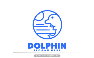 Dolphin symbol icon logo template design