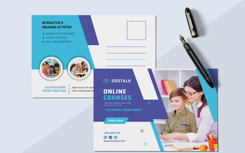 Education Post Card Template Corporate Identity