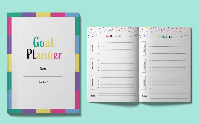 Goal Planner Template Layout Corporate Identity