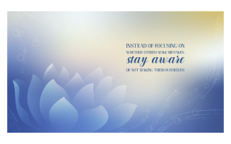 Inspirational Background 14400x8100px In Blue Color Scheme With Message About Self-reflection