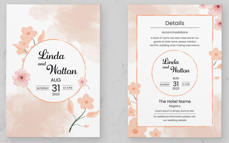 Wedding Invitation Card Template Design Corporate Identity