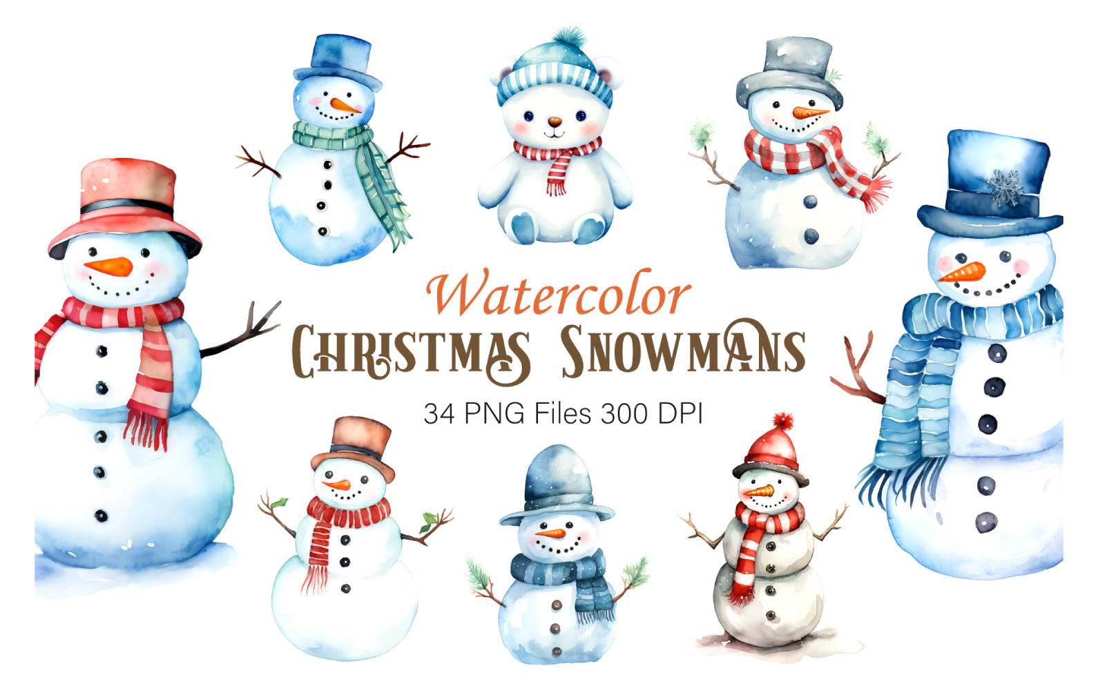 Kit Graphique #376404 Watercolor Christmas Divers Modles Web - Logo template Preview