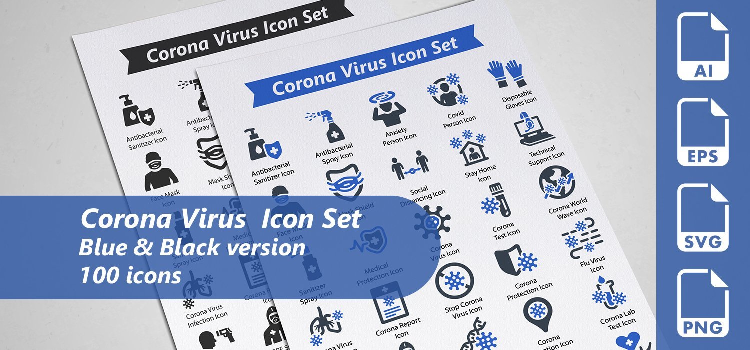 Kit Graphique #376434 Virus Coronavirus Divers Modles Web - Logo template Preview