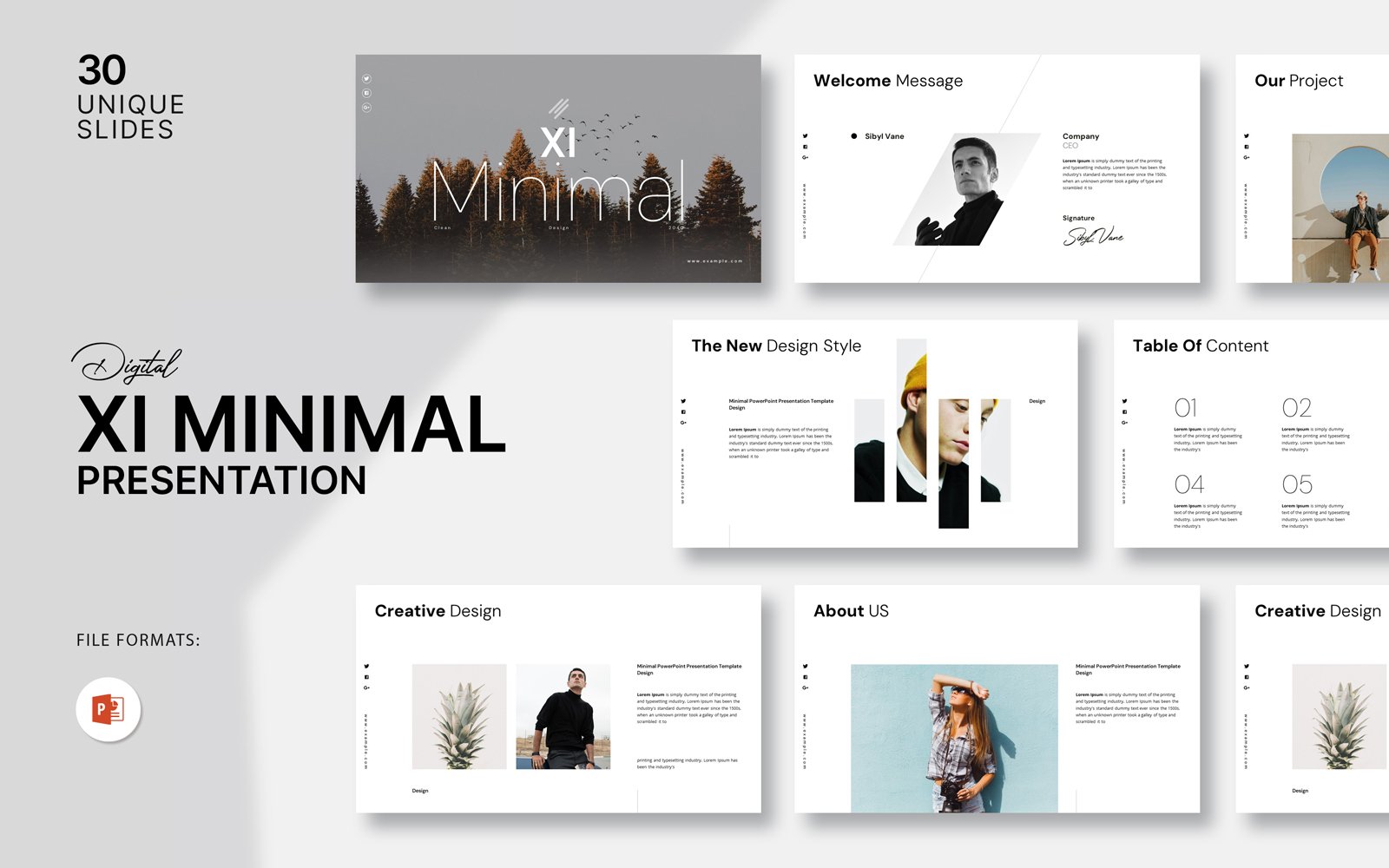 Template #376447 Minimal Powerpoint Webdesign Template - Logo template Preview
