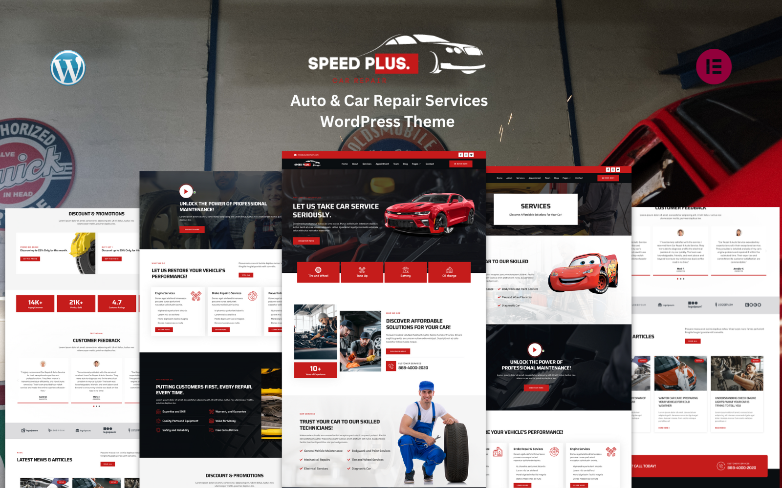 Speed Plus - Auto & Car Repair Services WordPress Theme