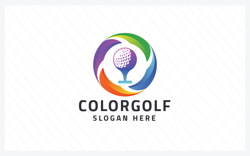 Color Golf Professional Logo Tamplate Logo Template