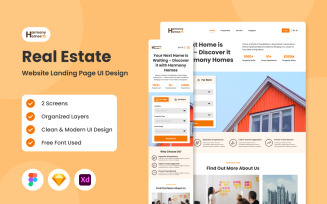 Harmony Homes - Real Estate Website Landing Page