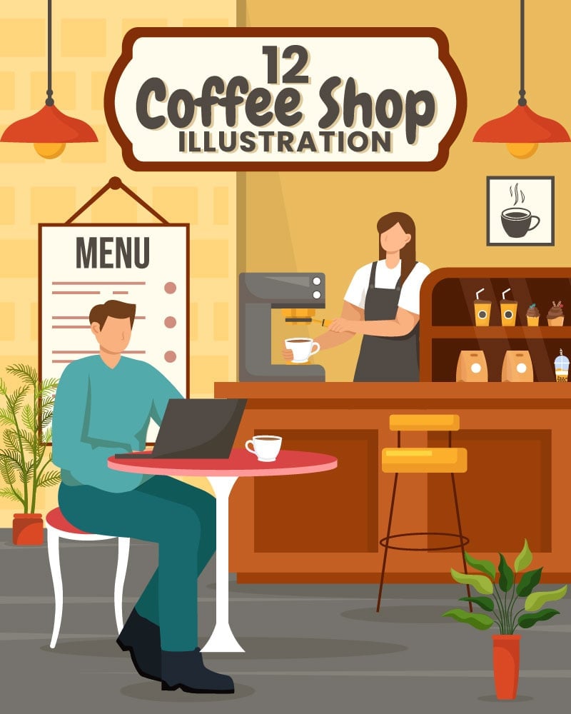 Kit Graphique #376519 Coffee Shop Divers Modles Web - Logo template Preview