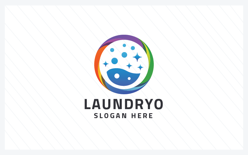 Clean Laundry Logo Design Logo Template