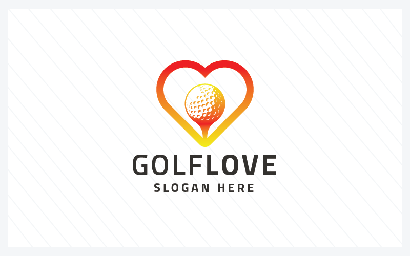 Golf Love Professional Logo Tamplate Logo Template