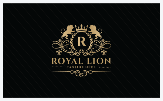 Letter R - Professional Royal Lion Logo