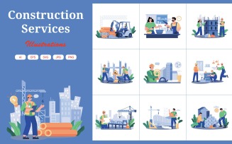 M735_Construction Services Illustration Pack