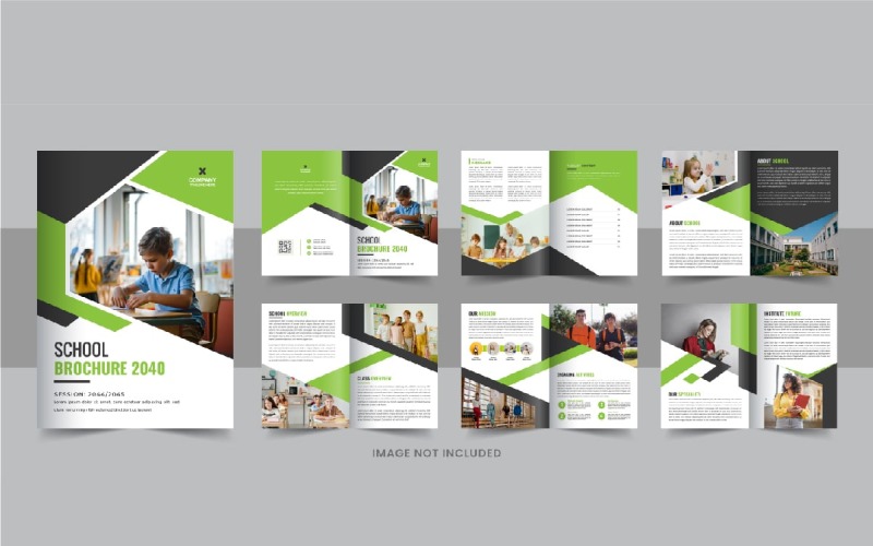 School admission brochure or education brochure prospectus template layout Corporate Identity