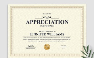 Certificates of Appreciation Layout