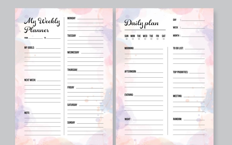 Daily & Weekly Planner Templates Corporate Identity