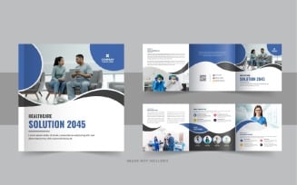 Healthcare or medical square trifold brochure or medical service trifold design