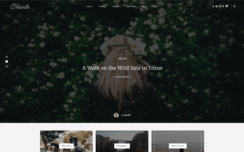 Charle - Personal Blog PSD Template