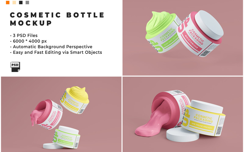 Cosmetic Bottle Mockup Template Product Mockup